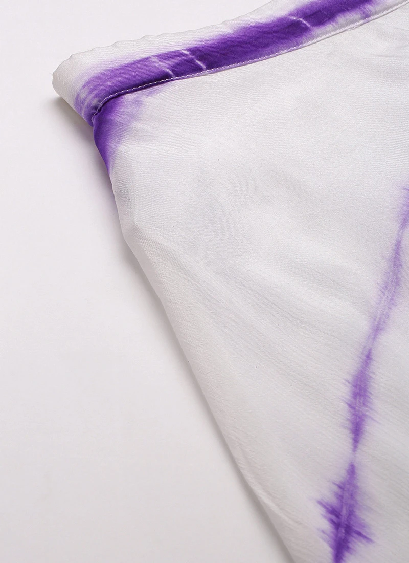 Top From White Tie N Dye Indo Western Co Ords Set After Six Wear 6 Top From White Tie N Dye Indo Western Co Ords Set After Six Wear - Image 6