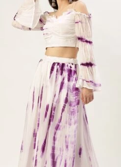 Skirt From White Viscose Tie N Dye Co Ords Set After Six Wear