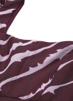 Wine Digital Printed Organza Dress Party Wear -Indo Clothing Shop Wine Digital Printed Organza Dress DRBS02303827 rrc1