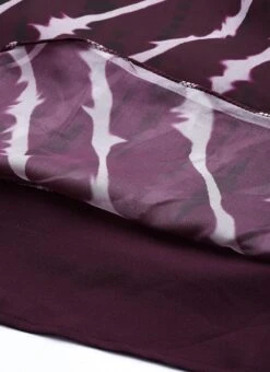 Wine Digital Printed Organza Dress Party Wear -Indo Clothing Shop Wine Digital Printed Organza Dress DRBS02303827 rrc3