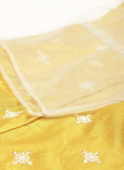 Yellow Art Silk Embroidered Jumpsuit Party Wear -Indo Clothing Shop Yellow Art Silk Embroidered Jumpsuit DRBS02209681 rrc4