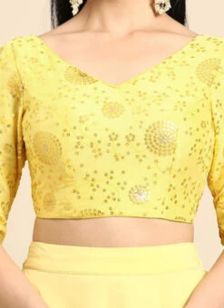 Yellow Chinon Embroidered Blouse Festive Wear 15 Yellow Chinon Embroidered Blouse Festive Wear -Indo Clothing Shop Yellow Chinon Embroidered Blouse BLBS02303802 rrc4