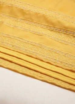 Yellow Chinon Kaftan Dress Festive Wear -Indo Clothing Shop Yellow Chinon Kaftan Dress DRBS02204754 rrc3