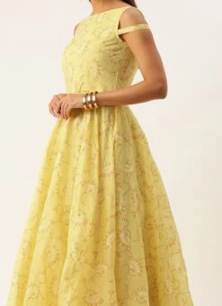 Dupatta From Yellow Foil Printed Cotton Gown After Six Wear