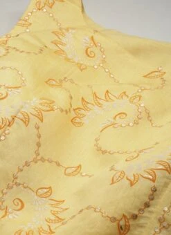 Dupatta From Yellow Foil Printed Cotton Gown After Six Wear 12 Dupatta From Yellow Foil Printed Cotton Gown After Six Wear -Indo Clothing Shop Yellow Foil Printed Cotton Gown IWBS02301723 rrc1