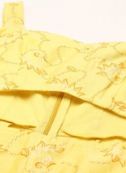 Yellow Foil Printed Jumpsuit Festive Wear -Indo Clothing Shop Yellow Foil Printed Jumpsuit DRBS02208466 rrc1