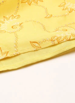 Yellow Foil Printed Jumpsuit Festive Wear -Indo Clothing Shop Yellow Foil Printed Jumpsuit DRBS02208466 rrc3