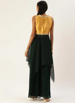 Yellow N Green Floor Length Palazzo Set Festive Wear 7 Yellow N Green Floor Length Palazzo Set Festive Wear -Indo Clothing Shop Yellow N Green Floor Length Palazzo Set KSBS02201301 b