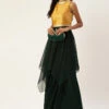 Yellow N Green Floor Length Palazzo Set Festive Wear