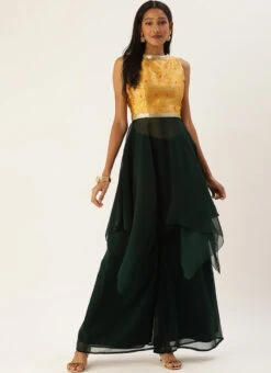 Yellow N Green Floor Length Palazzo Set Festive Wear 6 Yellow N Green Floor Length Palazzo Set Festive Wear -Indo Clothing Shop Yellow N Green Floor Length Palazzo Set KSBS02201301 u