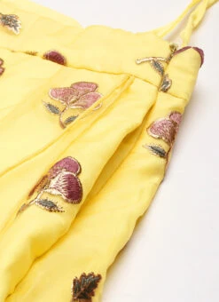 Skirt From Yellow Organza N Pink Art Silk Skirt N Top Set After Six Wear -Indo Clothing Shop Yellow Organza N Pink Art Silk Skirt N Top Set IWBS02211065 rrc3