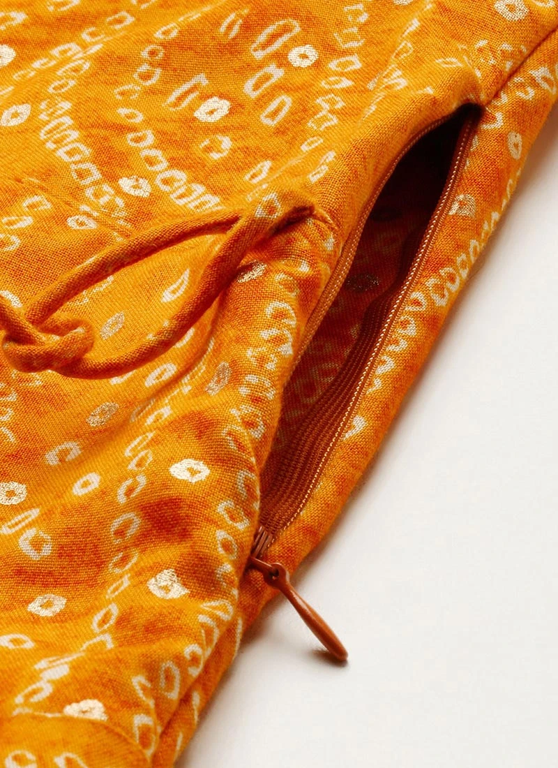 Yellow Printed Angarkha Gown Festive Wear 7 Yellow Printed Angarkha Gown Festive Wear - Image 7