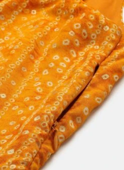 Yellow Printed Strap Neck Dress After Six Wear -Indo Clothing Shop Yellow Printed Strap Neck Dress DRBS02109710 rrc4