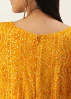Yellow Printed Viscose Angrakha Style Jumpsuit Festive Wear -Indo Clothing Shop Yellow Printed Viscose Angrakha Style Jumpsuit DRBS02109746 rrc2
