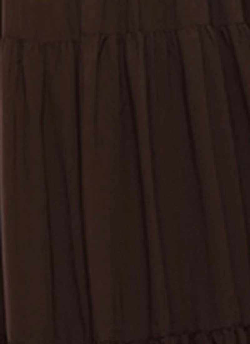 Yellow Rayon N Brown Georgette Gathers Dress After Six Wear 7 Yellow Rayon N Brown Georgette Gathers Dress After Six Wear - Image 7