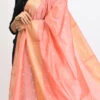 Baby Pink Banarasi Silk Weaving Work Dupatta Work Wear