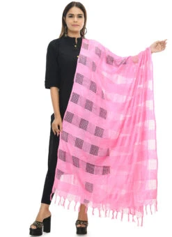 Baby Pink Cotton Dupatta Festive Wear -Indo Clothing Shop baby pink cotton dupatta dpdmfmfd017 u