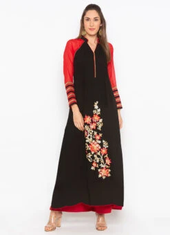 Beige Georgette Embroidered Kurta Palazzo Set Party Wear 6 Beige Georgette Embroidered Kurta Palazzo Set Party Wear -Indo Clothing Shop beige georgette embroidered kurta palazzo set krsmnc2058 u