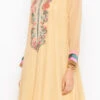 Beige Georgette Kurta Straight Pant Set Party Wear