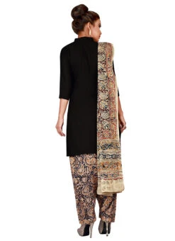 Beige N Black Cotton Patiala Pant After Six Wear -Indo Clothing Shop beige n black cotton patiala pant wbpat021 b