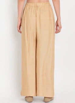 Beige Rayon Palazzo Pant Work Wear -Indo Clothing Shop beige rayon palazzo suit wbdmf637 b