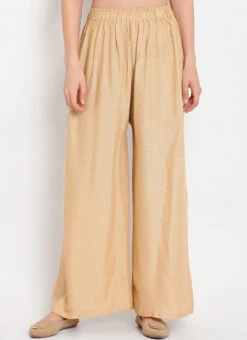 Beige Rayon Palazzo Pant Work Wear -Indo Clothing Shop beige rayon palazzo suit wbdmf637 u