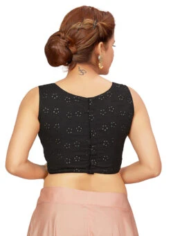 Black Blended Cotton Sequins Blouse After Six Wear 7 Black Blended Cotton Sequins Blouse After Six Wear -Indo Clothing Shop black blended cotton sequins blouse blmff1825bk b