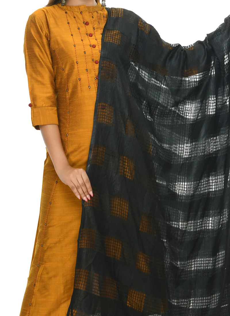 Black Cotton Dupatta Festive Wear 1 Black Cotton Dupatta Festive Wear