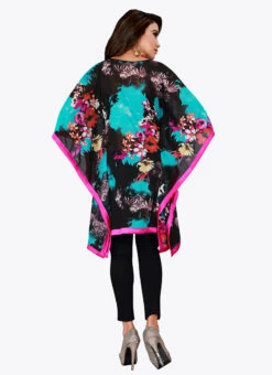 Black N Blue Georgette Kaftan After Six Wear -Indo Clothing Shop black n blue georgette kaftan kfmnc004 b