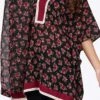 Black N Maroon Georgette Kaftan After Six Wear