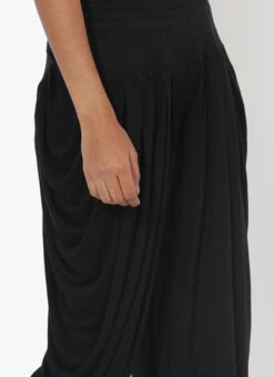 Black Rayon Dhoti Pant Work Wear