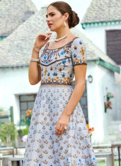 Blue Art Silk Anarkali Gown Party Wear 7 Blue Art Silk Anarkali Gown Party Wear -Indo Clothing Shop blue art silk anarkali gown bgwsjssb1209 b