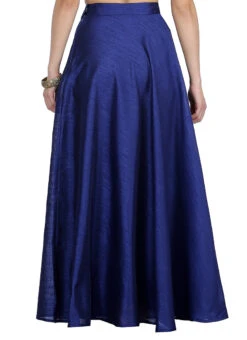 Blue Art Silk Skirt Work Wear -Indo Clothing Shop blue art silk skirt wbjsns06 b