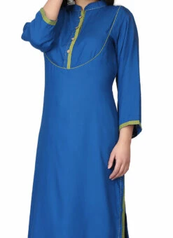 Blue Cotton Kurta Palazzo Set Party Wear