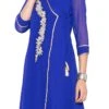Blue Embroidered Kurta Palazzo Set After Six Wear