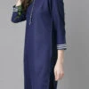 Blue Rayon Kurta Palazzo Set Party Wear