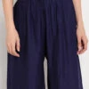 Blue Rayon Palazzo Pant Work Wear