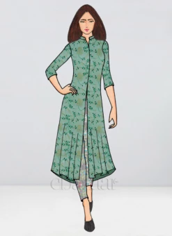 Ethnovog Straight Pant Suit Party Wear 7 Ethnovog Straight Pant Suit Party Wear -Indo Clothing Shop bollywood vogue custom made straight pant suit IWBV01903875 b