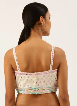 Cream Silk Embroidery Work Blouse Party Wear 7 Cream Silk Embroidery Work Blouse Party Wear -Indo Clothing Shop cream silk embroidery work blouse blspfb170cr b
