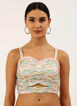 Cream Silk Embroidery Work Blouse Party Wear 6 Cream Silk Embroidery Work Blouse Party Wear -Indo Clothing Shop cream silk embroidery work blouse blspfb170cr u