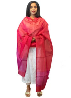 Dark Pink Chanderi Dupatta Festive Wear -Indo Clothing Shop dark pink chanderi dupatta dpsoas1081 u