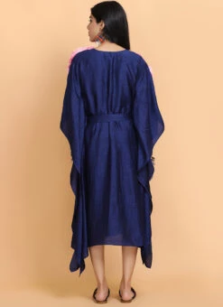 Electric Blue Kaftan Set Party Wear -Indo Clothing Shop electric blue kaftan set kfdasct181 b