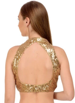 Gold Net Sequins Blouse Festive Wear -Indo Clothing Shop gold net sequins blouse bldiw7 b