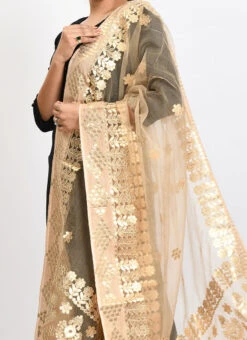 Gold Organza Cotton Gota Work Dupatta Work Wear