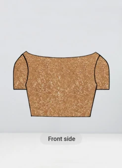 Gold Sequins Boat Neck Keyhole Blouse Party Wear -Indo Clothing Shop gold sequins boat neck keyhole blouse BLBS01911651 u