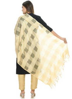 Golden Cotton Dupatta Festive Wear -Indo Clothing Shop golden cotton dupatta dpdmfmfd015 b