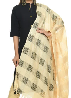 Golden Cotton Dupatta Festive Wear