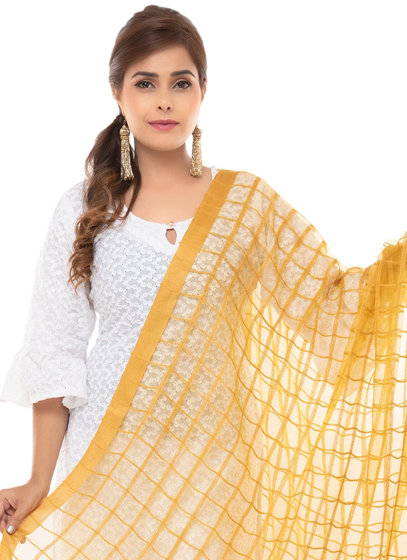 Golden Kota Cotton Dupatta Festive Wear 4 Golden Kota Cotton Dupatta Festive Wear - Image 4