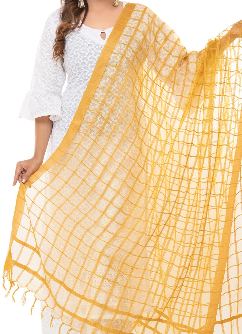 Golden Kota Cotton Dupatta Festive Wear 1 Golden Kota Cotton Dupatta Festive Wear