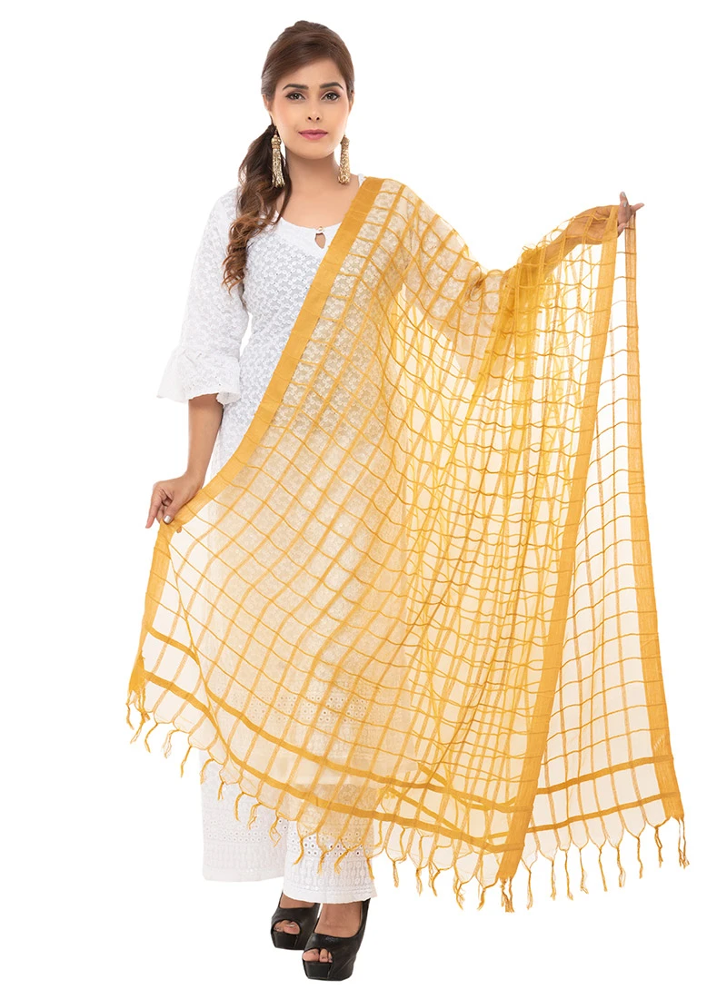 Golden Kota Cotton Dupatta Festive Wear 3 Golden Kota Cotton Dupatta Festive Wear - Image 3